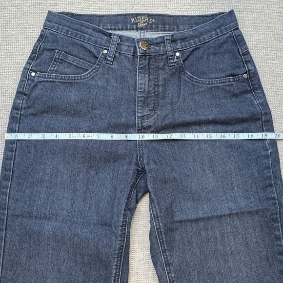 Riders By Lee Womens Blue Denim Capri Jeans Size 8 Medium Pockets Cotton Blend - Picture 8 of 13